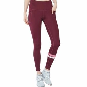 Lija Linear Legging in Raison w/Multi Stripe - NWT